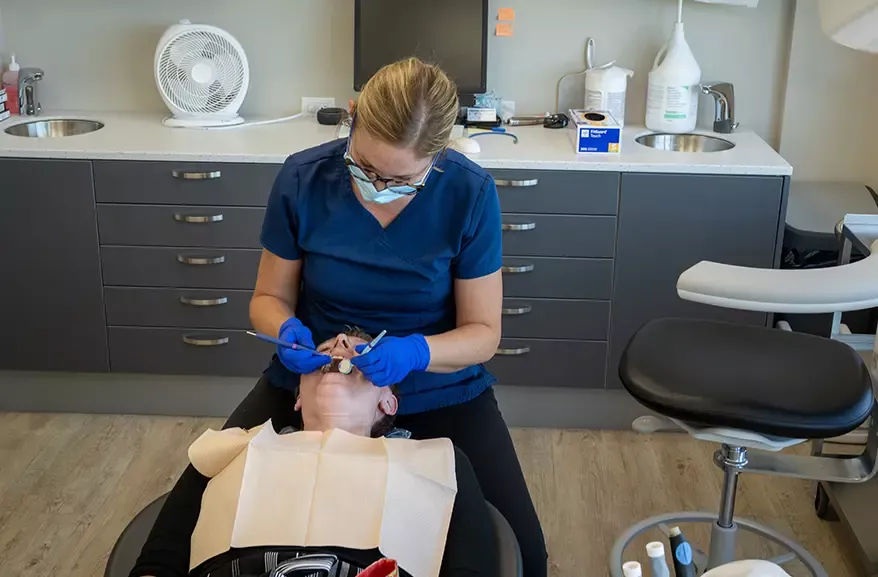 dentist with patient